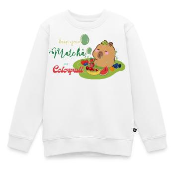 Verspielte Obstbärenplatte - Kinder Premium Organic Sweatshirt - Weiß - Vorne - AI Model Kid Male (0cm)