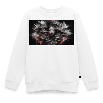 Dark Asia Punk Art Frau Porträt T-Shirt Bild - Kinder Premium Organic Sweatshirt - Weiß - Vorne - AI Model Kid Male (0cm)