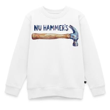 Aquarell Hammer - Nu Hammer's - Kinder Premium Organic Sweatshirt - Weiß - Vorne - AI Model Kid Male (0cm)