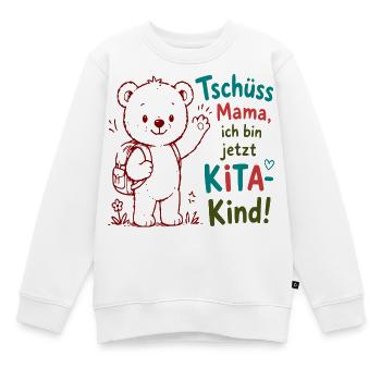 Kita Abschied Bär Motiv - Kinder Premium Organic Sweatshirt - Weiß - Vorne - AI Model Kid Male (0cm)
