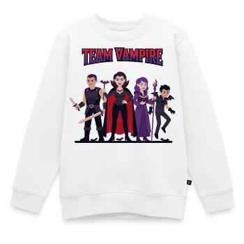 Team Vampir: Harte Freunde - Kinder Premium Organic Sweatshirt - Weiß - Vorne - AI Model Kid Male (0cm)