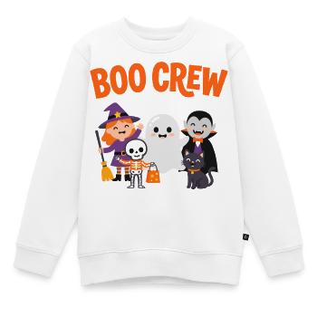 Boo Crew Halloween-Freunde - Kinder Premium Organic Sweatshirt - Weiß - Vorne - AI Model Kid Male (0cm)