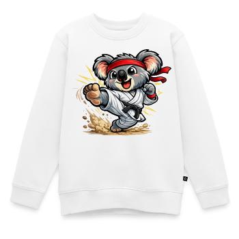Süßer Koala macht Karate - Kinder Premium Organic Sweatshirt - Weiß - Vorne - AI Model Kid Male (0cm)