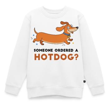 Hotdog? Verspielte Dackler-Illustration - Kinder Premium Organic Sweatshirt - Weiß - Vorne - AI Model Kid Male (0cm)