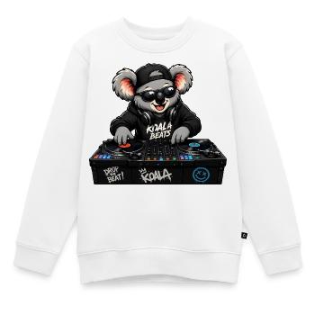 Süßer Koala als DJ - Kinder Premium Organic Sweatshirt - Weiß - Vorne - AI Model Kid Male (0cm)