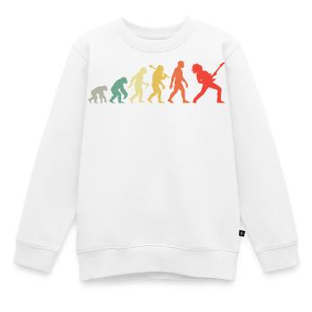 Guitarist Evolution Rock and Metal Guitar Player - Kids Premium Organic Sweatshirt - white - Front - AI Model Kid Male (0cm)