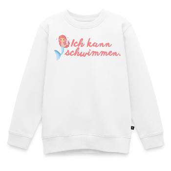 Ich kann schwimmen – Meerjungfrau Mädchen - Kinder Premium Organic Sweatshirt - Weiß - Vorne - AI Model Kid Male (0cm)