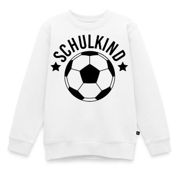 Schulkind Fußball Aufstieg Einschulung Schulstart  - Kinder Premium Organic Sweatshirt - Weiß - Vorne - AI Model Kid Male (0cm)