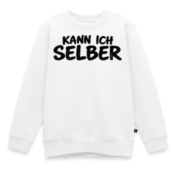 Kann ich selber – Kleinkind Spruch - Kinder Premium Organic Sweatshirt - Weiß - Vorne - AI Model Kid Male (0cm)