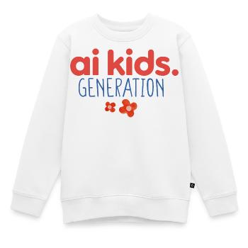 KI-Kindergeneration - Kinder Premium Organic Sweatshirt - Weiß - Vorne - AI Model Kid Male (0cm)