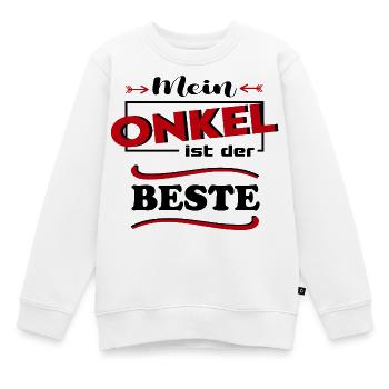 Mein Onkel ist der beste Baby Sprüche Familie Kind - Kinder Premium Organic Sweatshirt - Weiß - Vorne - AI Model Kid Male (0cm)