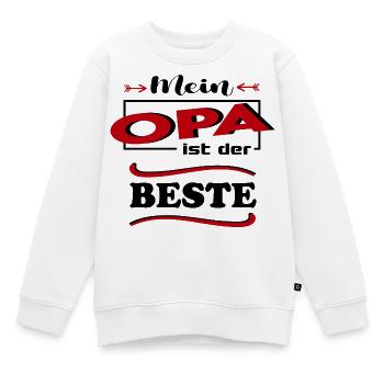 Mein Opa ist der beste Baby Sprüche Familie Kind - Kinder Premium Organic Sweatshirt - Weiß - Vorne - AI Model Kid Male (0cm)
