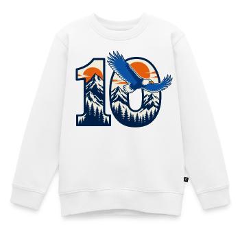 10. Geburtstag Eagle Shirt für Kinder - Kinder Premium Organic Sweatshirt - Weiß - Vorne - AI Model Kid Male (0cm)