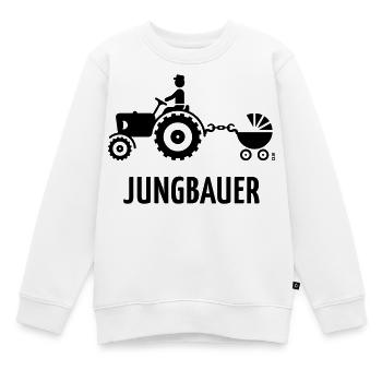 Jungbauer (Bauer Trecker Kinderwagen Baby / B) - Kinder Premium Organic Sweatshirt - Weiß - Vorne - AI Model Kid Male (0cm)
