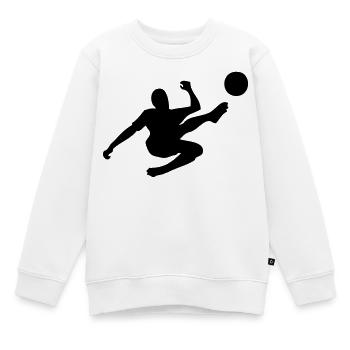 Fussball Fallrückzieher - Kinder Premium Organic Sweatshirt - Weiß - Vorne - AI Model Kid Male (0cm)