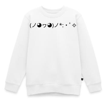 Joie Émoticon (ノ◕ヮ◕)ノ*:・゚✧ Confettis - Sweat Premium enfant bio - blanc - Devant - AI Model Kid Male (0cm)
