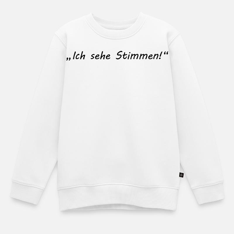 Je suis d'accord - psycho - Sweat Premium enfant bio - blanc