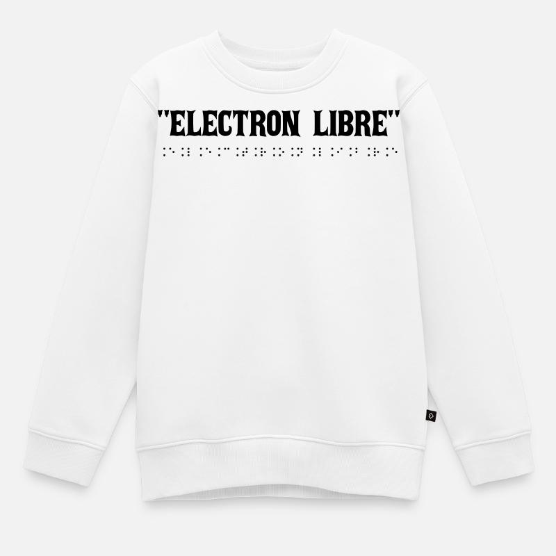 Typographie électro rétro - Sweat Premium enfant bio - blanc