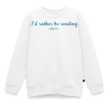 Je préfère lire - Sweat Premium enfant bio - blanc - Devant - AI Model Kid Male (0cm)