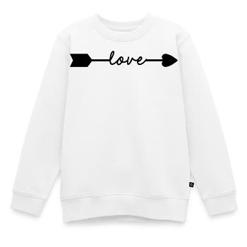 Love - Kinder Premium Organic Sweatshirt - Weiß - Vorne - AI Model Kid Male (0cm)