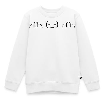 Peu importe l’émote ╭∩╮(-_-)╭∩╮ Emote coquine - Sweat Premium enfant bio - blanc - Devant - AI Model Kid Male (0cm)
