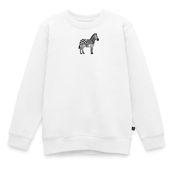 Zèbre  - Sweat Premium enfant bio - blanc - Devant - AI Model Kid Male (0cm)
