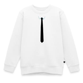 Stropdas - krawatte - Kinder Premium Organic Sweatshirt - Weiß - Vorne - AI Model Kid Male (0cm)