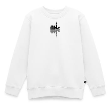 London Big Ben - Kinder Premium Organic Sweatshirt - Weiß - Vorne - AI Model Kid Male (0cm)