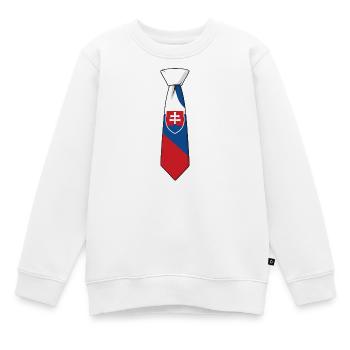Slovenia Tie – Flaggendesign - Kinder Premium Organic Sweatshirt - Weiß - Vorne - AI Model Kid Male (0cm)