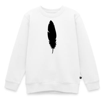 feder  - Kinder Premium Organic Sweatshirt - Weiß - Vorne - AI Model Kid Male (0cm)