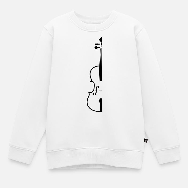 violin - Kids Premium Organic Sweatshirt - white