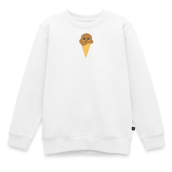 Glace Kawaii Chocolat Kawaii Glace Kawaii - Sweat Premium enfant bio - blanc - Devant - AI Model Kid Male (0cm)