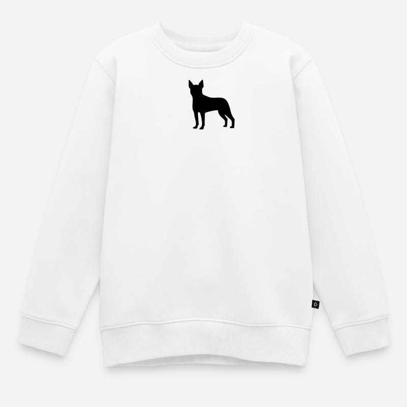 Boston Terrier - Kinder Premium Organic Sweatshirt - Weiß
