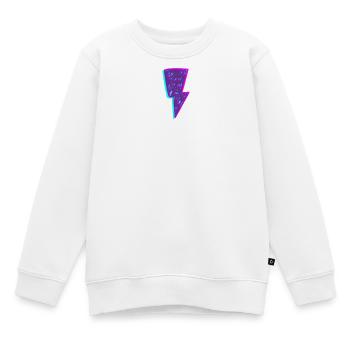 Psychedelic Neon Beam - Kids Premium Organic Sweatshirt - white - Front - AI Model Kid Male (0cm)