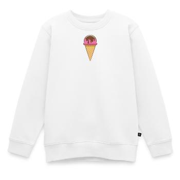 Ich mag Eis - Kinder Premium Organic Sweatshirt - Weiß - Vorne - AI Model Kid Male (0cm)