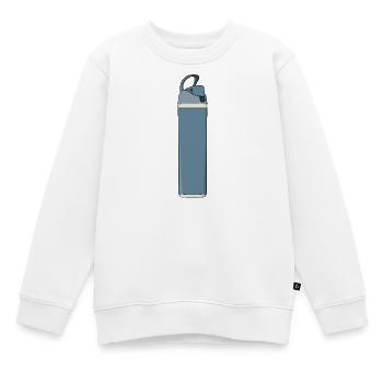 Blue Hydration Water Bottle Gym - Kids Premium Organic Sweatshirt - white - Front - AI Model Kid Male (0cm)