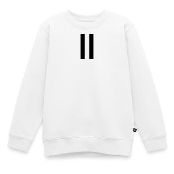 Pause symbole signe cadeau - Sweat Premium enfant bio - blanc - Devant - AI Model Kid Male (0cm)