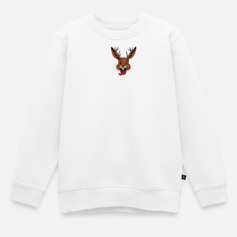 Raurackl - Sweat Premium enfant bio - blanc