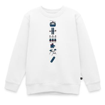 Wintersport - Kinder Premium Organic Sweatshirt - Weiß - Vorne - AI Model Kid Male (0cm)