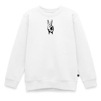 biker wave - Kinder Premium Organic Sweatshirt - Weiß - Vorne - AI Model Kid Male (0cm)