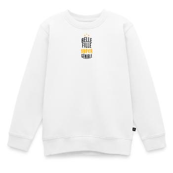 belle-fille / beau-fils / beau fils / belle fille - Sweat Premium enfant bio - blanc - Devant - AI Model Kid Male (0cm)