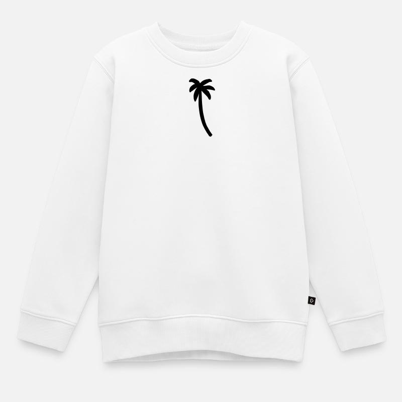 Palmier - Sweat Premium enfant bio - blanc