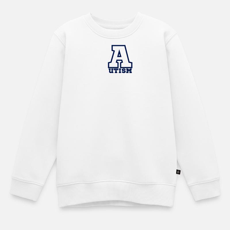 Autisme - Sweat Premium enfant bio - blanc