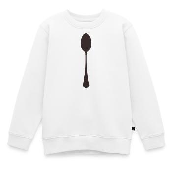 Löffel Besteck - Kinder Premium Organic Sweatshirt - Weiß - Vorne - AI Model Kid Male (0cm)