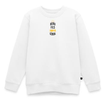 belle-fille / beau-fils / beau fils / belle fille - Sweat Premium enfant bio - blanc - Devant - AI Model Kid Male (0cm)