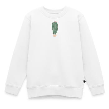 Kaktus im Blumentopf - lang 2 - Kinder Premium Organic Sweatshirt - Weiß - Vorne - AI Model Kid Male (0cm)