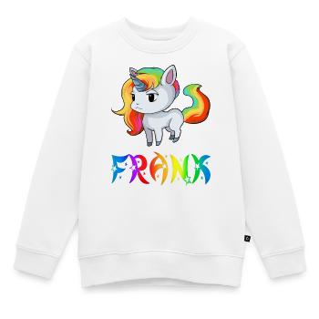 Frank Einhorn - Kinder Premium Organic Sweatshirt - Weiß - Vorne - AI Model Kid Male (0cm)
