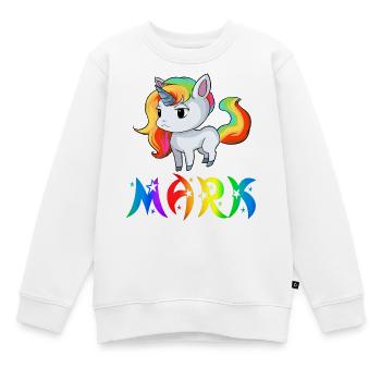 Einhorn Mark - Kinder Premium Organic Sweatshirt - Weiß - Vorne - AI Model Kid Male (0cm)