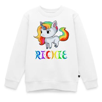 Unicorn Richie - Sweat Premium enfant bio - blanc - Devant - AI Model Kid Male (0cm)