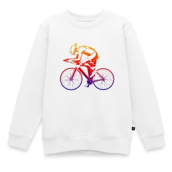 Fahrradfahrer - Kinder Premium Organic Sweatshirt - Weiß - Vorne - AI Model Kid Male (0cm)